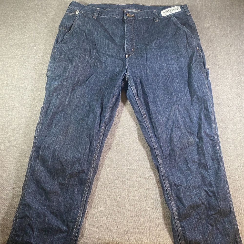 Carhartt Straight Leg Jeans in Dark Blue Denim